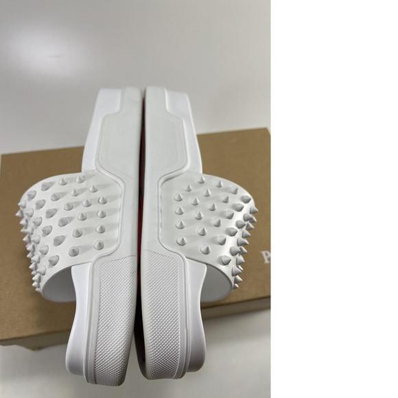 Pool Fun Donna White Studded Sandal Slides WOMEN'S E094 - Picture 7 of 12